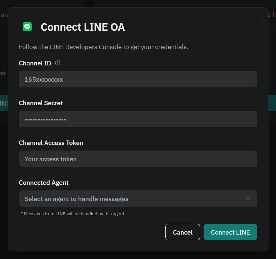 connect LINE